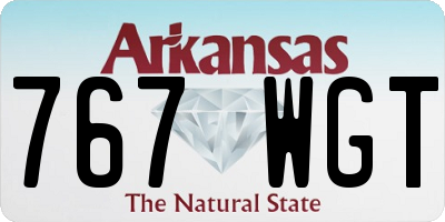 AR license plate 767WGT