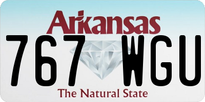 AR license plate 767WGU