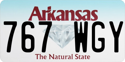 AR license plate 767WGY