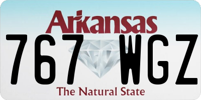 AR license plate 767WGZ