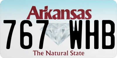 AR license plate 767WHB