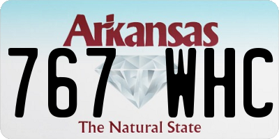 AR license plate 767WHC