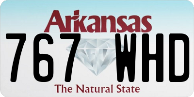AR license plate 767WHD
