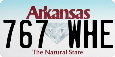 AR license plate 767WHE