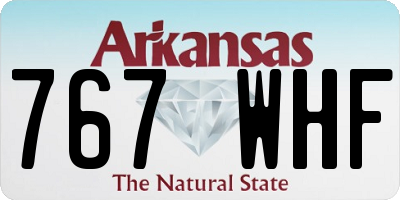 AR license plate 767WHF