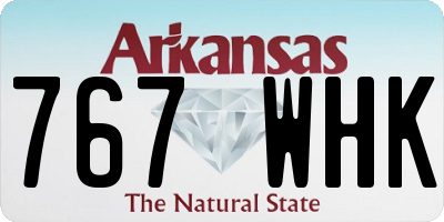 AR license plate 767WHK