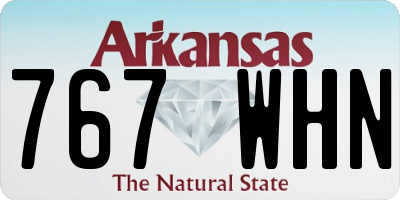 AR license plate 767WHN