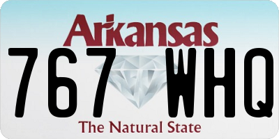 AR license plate 767WHQ