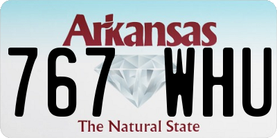 AR license plate 767WHU