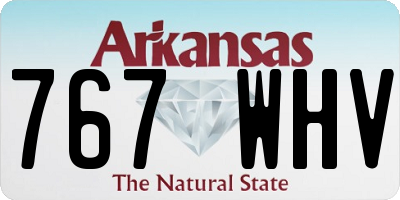 AR license plate 767WHV