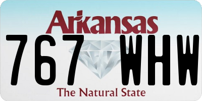 AR license plate 767WHW