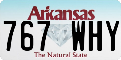 AR license plate 767WHY