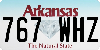 AR license plate 767WHZ