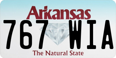 AR license plate 767WIA