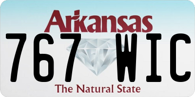 AR license plate 767WIC
