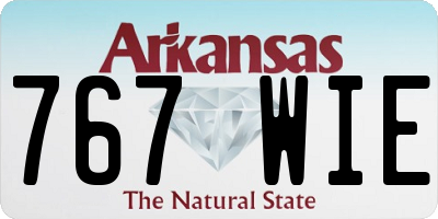 AR license plate 767WIE
