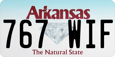 AR license plate 767WIF