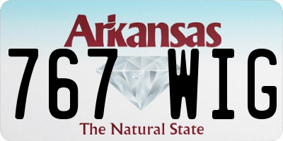 AR license plate 767WIG