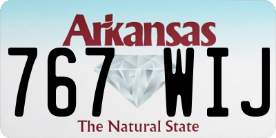 AR license plate 767WIJ
