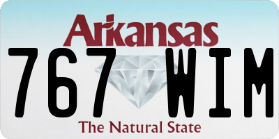 AR license plate 767WIM