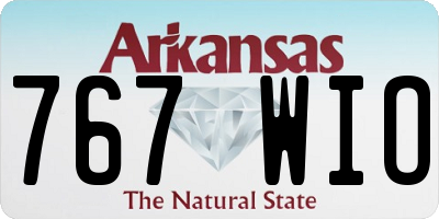 AR license plate 767WIO