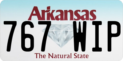 AR license plate 767WIP
