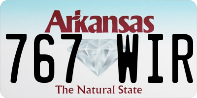 AR license plate 767WIR