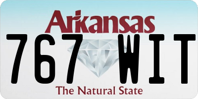 AR license plate 767WIT