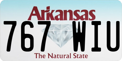 AR license plate 767WIU