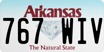 AR license plate 767WIV