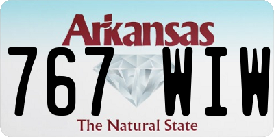 AR license plate 767WIW