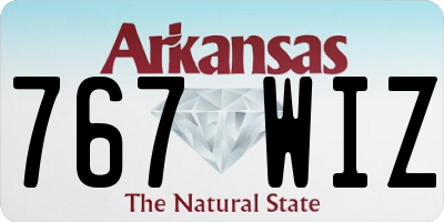 AR license plate 767WIZ
