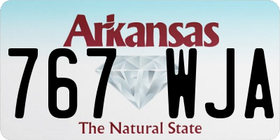AR license plate 767WJA