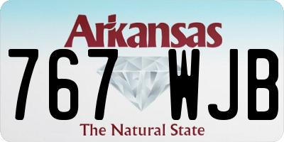 AR license plate 767WJB