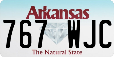 AR license plate 767WJC