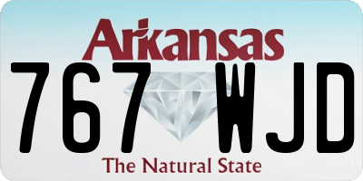 AR license plate 767WJD