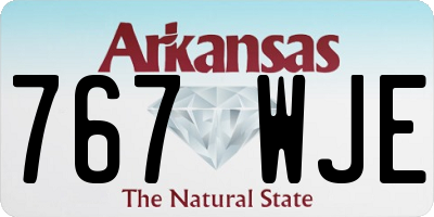 AR license plate 767WJE