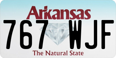 AR license plate 767WJF