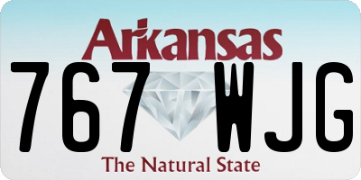 AR license plate 767WJG