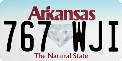 AR license plate 767WJI