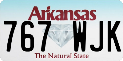 AR license plate 767WJK