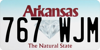 AR license plate 767WJM