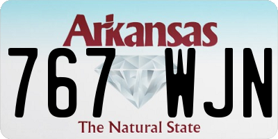 AR license plate 767WJN