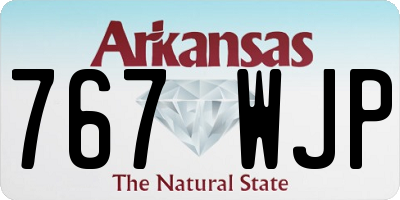 AR license plate 767WJP