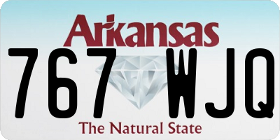 AR license plate 767WJQ