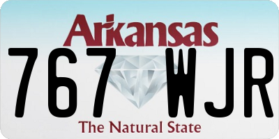 AR license plate 767WJR