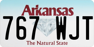 AR license plate 767WJT