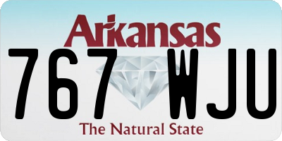 AR license plate 767WJU