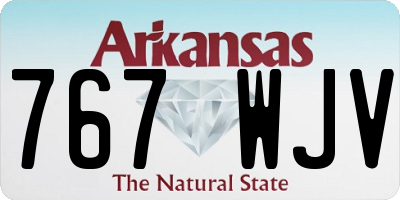 AR license plate 767WJV