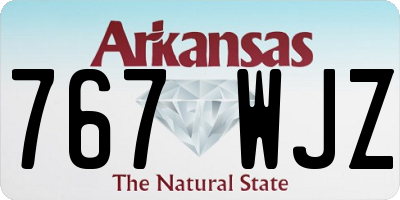 AR license plate 767WJZ